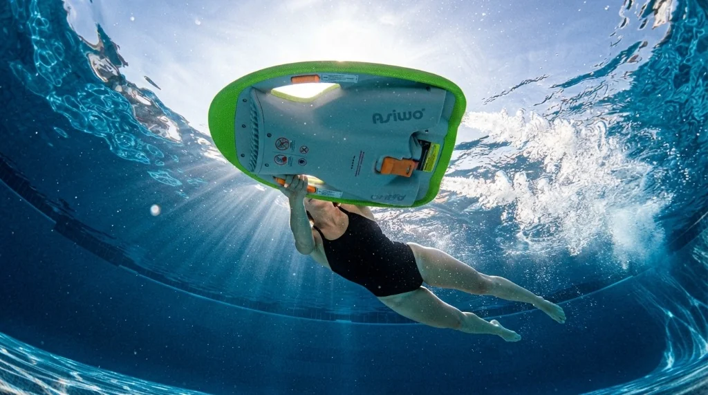 La tabla de natación eléctrica: 3 velocidades con motor para piscina y lago