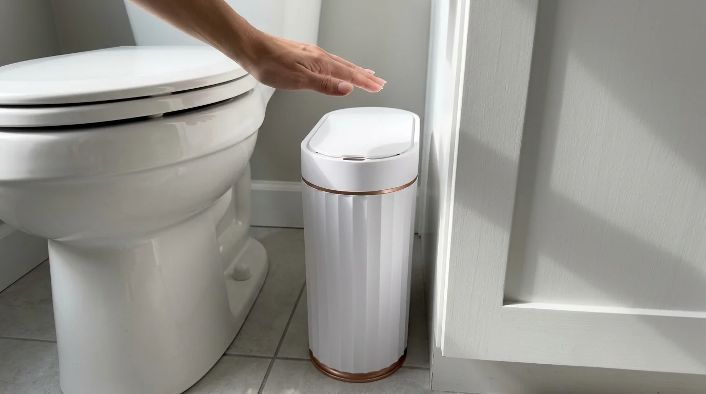 ELPHECO cubo de basura automatico sensor de movimiento estrecho 7 litros bano