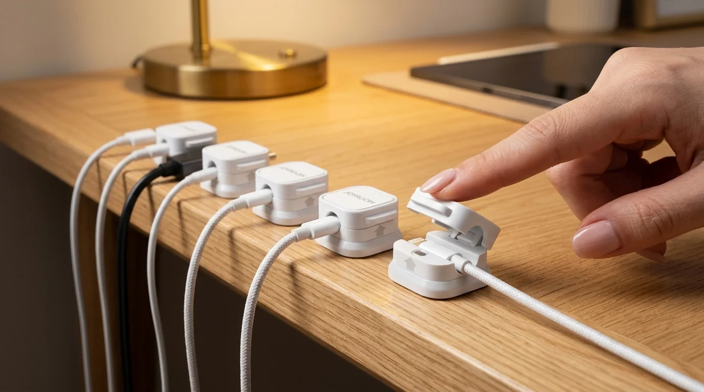 UGREEN clips organizadores de cables magneticos adhesivos pack de 6